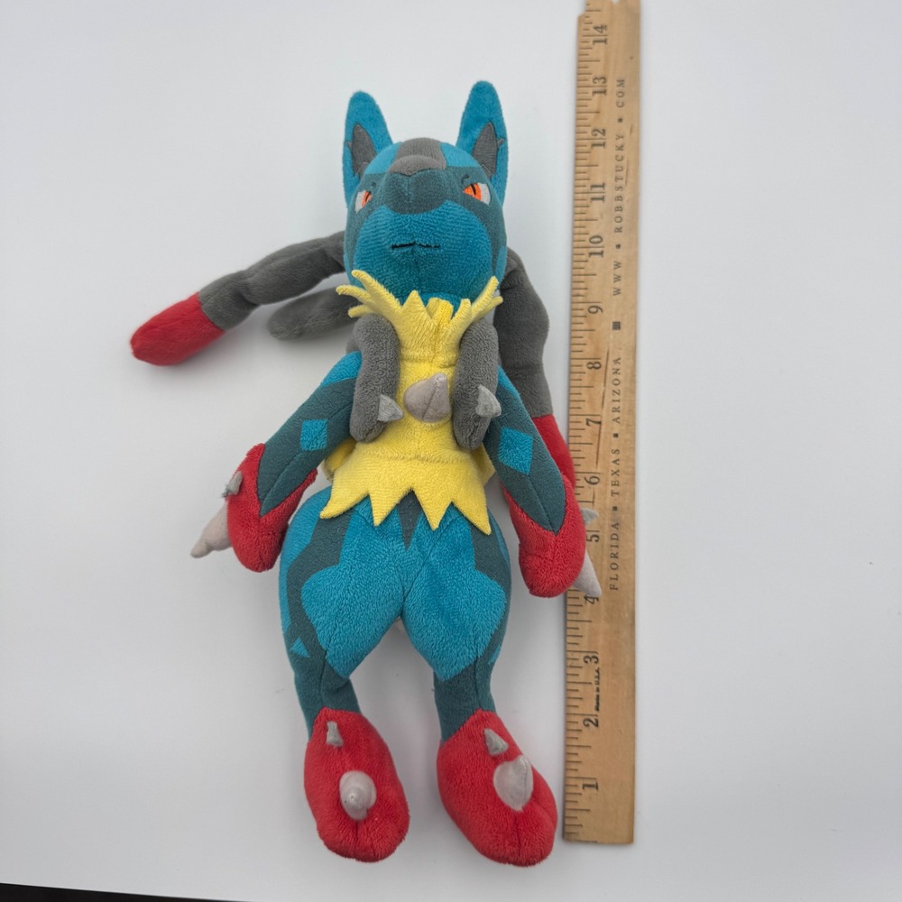 Pokemon Plush Lot Mega Lucario Pokemon Center Bulbasaur TOMY Eevee Bundle 3pc - Picture 3 of 13